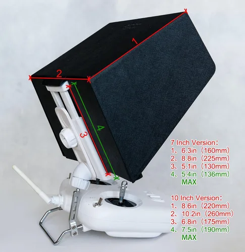 Miniatura 7 de SummitLink 7 pulgadas Tablet iPad mini parasol parasol negro con trípode compatible con DJI Phantom 4 Phantom 3 Professional Advanced DJI Inspire 1