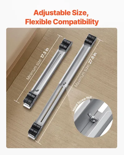 Miniatura 5 de VEVOR Rodillos para Muebles y Electrodomésticos de Servicio Pesado, 660 lbs de Carga Total, Rodillos Extensibles para Electrodomésticos Base Móvil