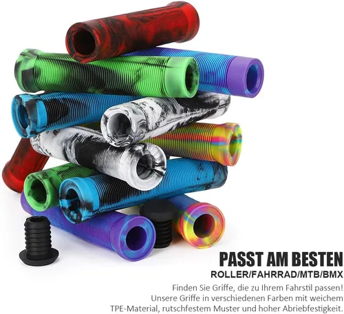 Miniatura 4 de Empuñaduras para patinete - Empuñaduras mixtas de color para manillar de MTB y BMX Empuñaduras suaves de 145 mm para patinete de maniobras