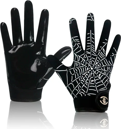 Miniatura 12 de Guantes de receptor de fútbol americano para niños - Agarre de silicona antideslizante y parte trasera de licra transpirable para un mejor control