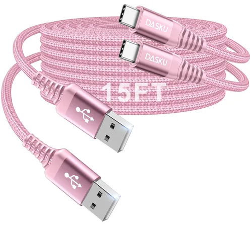 Miniatura 23 de Cable USB C a USB C extra largo de 100 W [paquete de 15 pies/2 unidades] Cable de carga rápida compatible con iPhone 17/17 Pro Max, iPhone 16 Negro
