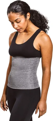 Miniatura 4 de Sweat Shaper – Cinturón de sauna para reducción de cintura para mujer, entrenador de cintura sin neopreno Gris