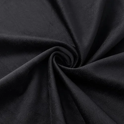 Miniatura 6 de Furnimart Silla de Escritorio Giratoria Negra sin Brazos con Ruedas, Pequeña Silla de Oficina en Casa Tapizada en Terciopelo, Silla Ajustable