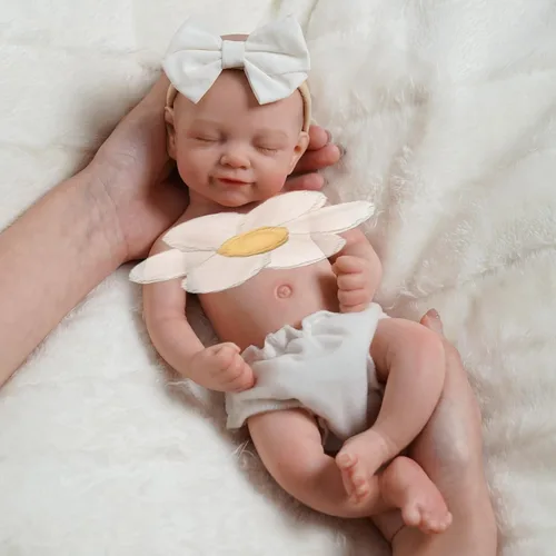 Miniatura 6 de BABESIDE Muñecas de bebé Reborn de silicona de cuerpo completo, 12 pulgadas (peso 3 libras) de silicona completa con peso realista, muñeca de bebé