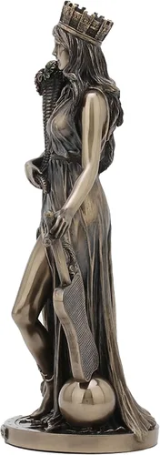 Miniatura 6 de Diseño Veronese Estatua de Tyche de 28,6 cm de la diosa griega de la fortuna y la prosperidad, resina de bronce fundido en frío, decoración