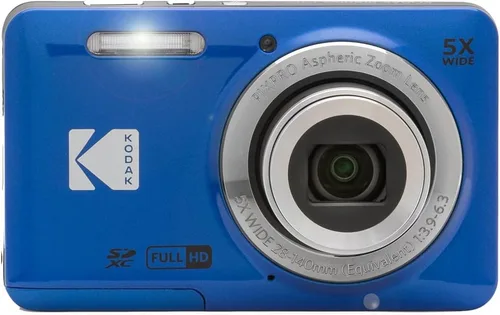 Miniatura 5 de Kodak FZ55BL PIXPRO - Cámara digital azul con tarjeta de memoria Lexar 64GB de alto rendimiento 800x UHS-I SDHC serie azul