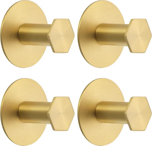 Miniatura 15 de SAYAYO Ganchos autoadhesivos para colgar, ganchos para colgar abrigos de pared, gancho negro mate para toallas para baños, gancho para pegar