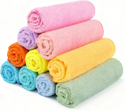 Miniatura 25 de Orighty Paquete de 5 toallas faciales de microfibra, altamente absorbentes y suaves al tacto, toallas de mano para baño, hotel, spa y gimnasio, 11.5
