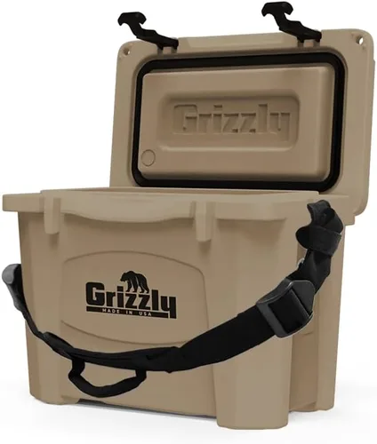 Miniatura 3 de Grizzly - Enfriador de 15 cuartos de galón Baúl de hielo duradero con aislamiento rotomoldeado Fabricado en Estados Unidos Garantía de por