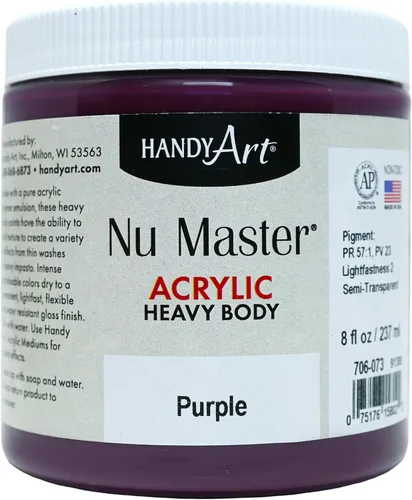 Miniatura 16 de Handy Art Nu Master - Pintura acrílica de cuerpo pesado, 8 onzas, carmesí Alizarin