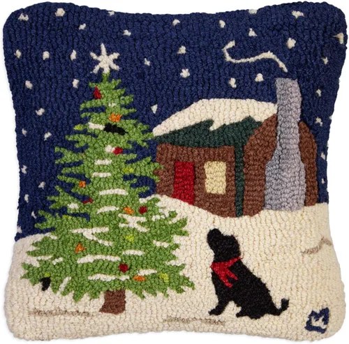 Miniatura 11 de Chandler 4 Corners Almohada Decorativa de Lana con Diseño de Árbol Elegante Tejida a Mano por Artista (18 x 18 pulgadas) Almohada de Navidad