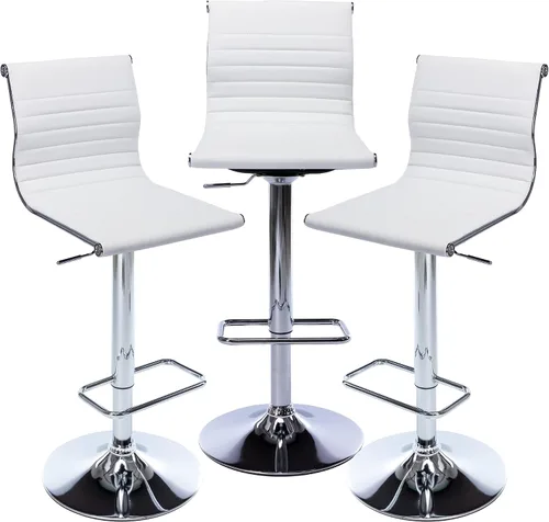 Miniatura 25 de chairus Juego de 2 taburetes de bar giratorios modernos, taburetes de bar ajustables con altura de mostrador, taburetes de piel sintética sin brazos