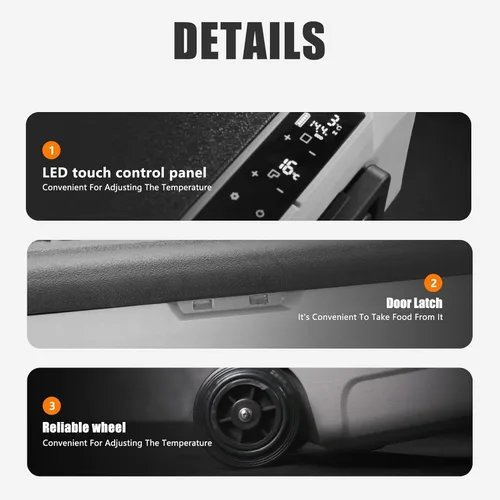 Miniatura 3 de Alpicool T50 Control de temperatura dual de 12 voltios, refrigerador portátil de 53 cuartos para coche, congelador (-4 °F ~ 68 °F) para camión, RV