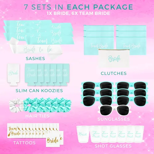 Miniatura 2 de Kit de 56 piezas de regalos para despedida de soltera, regalos de propuesta de dama de honor y accesorios para novias Decoraciones de novia