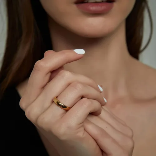 Miniatura 5 de TRUMIUM - Anillo de boda unisex de tungsteno, redondeado, oro, oro rosa y plata, 2, 4, 6 y 8 mm, altamente pulido, ajuste cómodo, 4-15