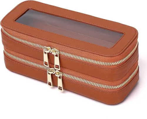 Miniatura 87 de Pinkmik Pequeña bolsa de maquillaje, mini estuche transparente para maquillaje y neceser con cremallera, organizador de bolsos para mujer