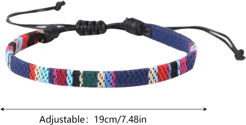 Miniatura 6 de Pulsera de playa de eslabones para hombres y mujeres, pulseras para hombres, pulseras bohemias hechas a mano, pulseras envolventes de joyería