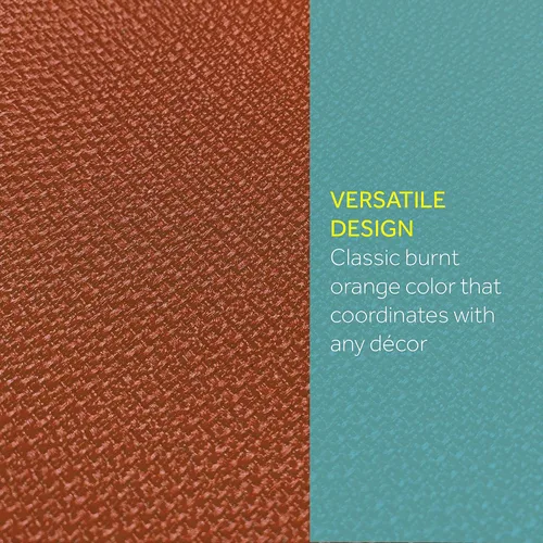 Miniatura 5 de Suntastic O'Linen - Juego de 4 cojines y almohadas de comedor de lujo para exteriores e interiores, para muebles de patio, color naranja quemado