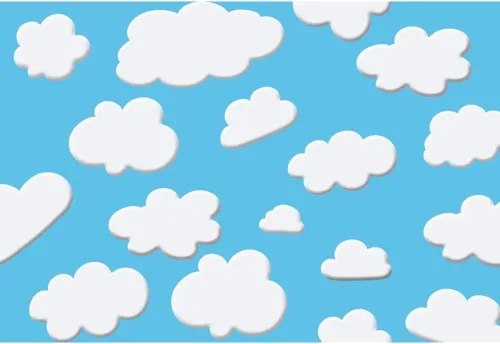 Miniatura 7 de Laeacco Fondo de dibujos animados de 7 x 5 pies, cielo azul, nubes blancas, fondo de fotografía de cumpleaños para niños, fiesta temática