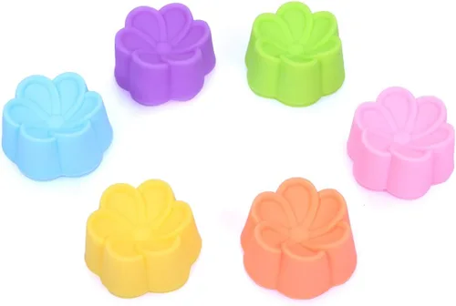 Miniatura 2 de Mini Begonia - Moldes de silicona para hornear, paquete de 24 unidades, moldes reutilizables para magdalenas, moldes de 2 pulgadas (2.0 in)