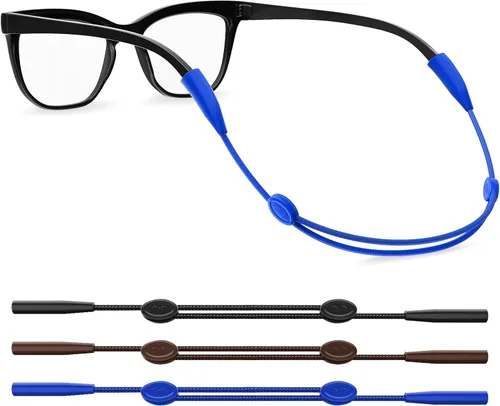 Miniatura 12 de Correa para Gafas 3 Piezas, Correa Ajustable Sin Cola para Lentes de Sol para Deportes, Soporte para Anteojos Alrededor del Cuello, Retenedor de 3