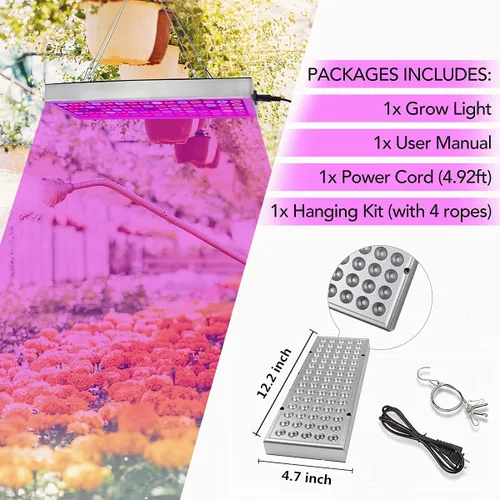 Miniatura 7 de Luces LED de crecimiento, lámpara de cultivo de espectro completo con luces LED IR y UV para plantas de interior, micro verdes, clones, suculentas