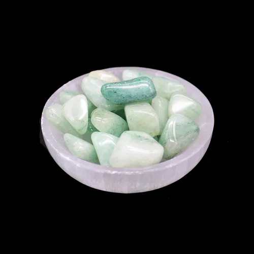 Miniatura 8 de Soul Sticks Cuenco de selenita relleno de 4 pulgadas con piedra semicristal y curativa, cuenco decorativo de selenita pura, carga de cristal de 7