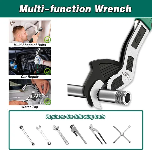 Miniatura 3 de 2PC Llaves Inglesas Ajustables – Ajuste de Tamaño Automático, 0.6"-1.38" (7-35MM) Llave Inglesa Rápida Autoajustable para Reparaciones de verde S+L