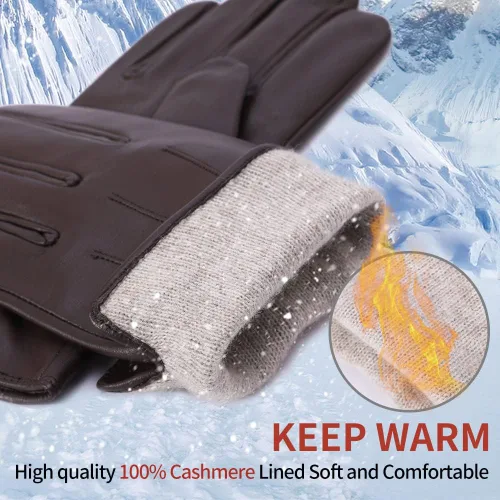 Miniatura 2 de Guantes de piel de cordero de napa de lujo para hombre