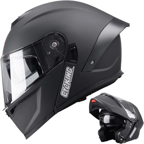 Miniatura 14 de Modular Motorcycle Helmet, Flip Up Full Face Helmet with Dual Visor & Smoked Sunshield, DOT Approved Street Bike Helmet for Men & Women, Quick