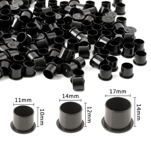 Miniatura 2 de Autdor - Tapas de tinta para tatuajes, 300 unidades, tazas con base de pigmento, tazas #11, pequeñas #14, medianas #17, grandes para accesorios