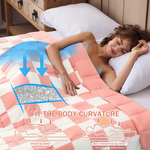 Miniatura 140 de Manta con Peso Azul para Adultos 12 libras, 48"x72", Tamaño Twin Full Manta Pesada Refrescante para 110-130 libras, Mantas Grandes de Microfibra