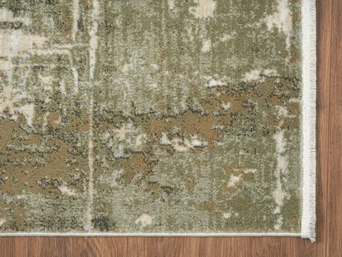Miniatura 4 de Abani Savoy Collection - Alfombra de área, diseño contemporáneo verde/crema, 6 x 9 pies, fácil de limpiar, duradera para niños y mascotas,