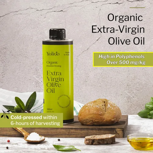 Miniatura 2 de 100% AOVE Aceite de oliva orgánico italiano extra virgen prensado en frío Cosecha temprana muy alta rica en polifenoles de la Toscana Aceite