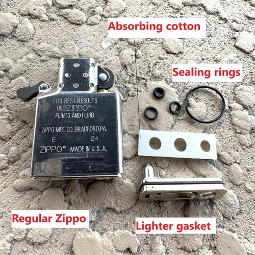 Miniatura 2 de Sello de junta para encendedor, kit de reparación de encendedor compatible con encendedor Zippo, accesorios antievaporación, piezas recargables
