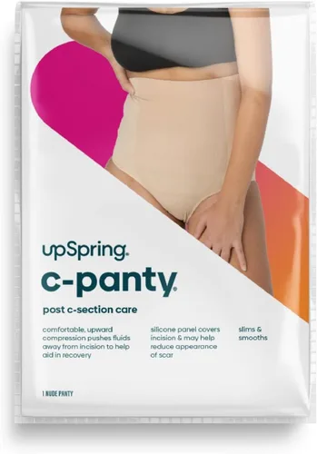 Miniatura 16 de UpSpring Ropa interior posparto de cintura alta con control de abdomen para mujer, color nude/negro, talla S-XX grande