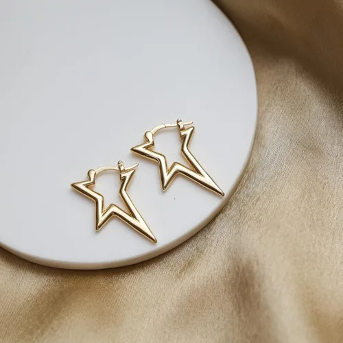 Miniatura 47 de Gempires - Aretes ligeros y gruesos, delicados y minimalistas, hipoalergénicos, chapados en oro, sin deslustre, diseño clásico, para uso diario