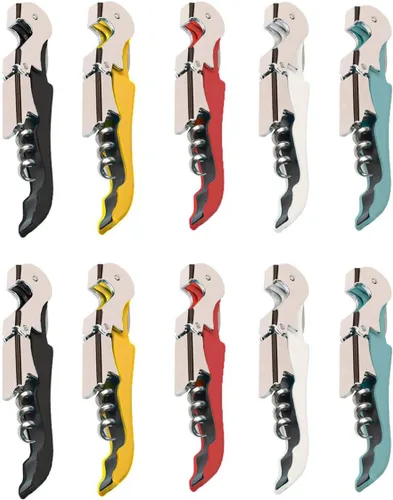 Juego Profesional de Sacacorchos para Camareros, Llave de Vino de Acero Inoxidable Resistente con Bisagras para Camareros de Restaurantes,