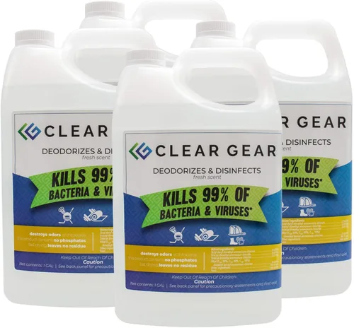 Clear Gear Limpiador de esterillas desinfectantes para gimnasio y desodorante para equipos deportivos y centros de fitness, certificado por la EPA,