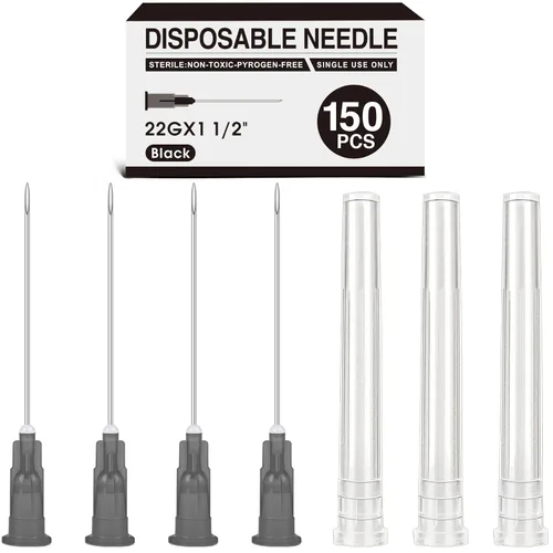 Miniatura 11 de TENKAIWICK Paquete de 150 agujas de calibre 29 de 1/2 pulgada, agujas estériles desechables para inyección Luer Lock, accesorios de laboratorio
