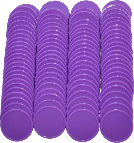Miniatura 2 de Smartdealspro - Juego de 100 fichas de póquer de plástico opaco de 2,54 cm (1 pulgada) para contar (Púrpura)