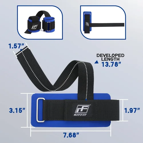 Miniatura 5 de RitFit Muñequeras, correas de muñeca para levantamiento de pesas, soporte de muñeca para entrenamiento, culturismo, MMA, levantamiento de potencia