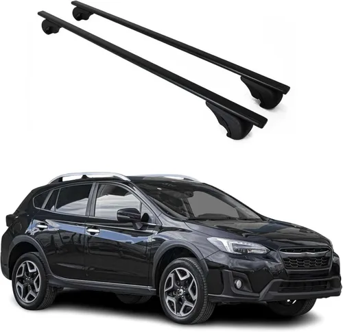 Miniatura 11 de OMAC Portaequipajes de techo para Subaru Impreza 2005-2007 Wagon Gray 2 piezas antirrobo para viajes, kayak, canoa, surf, esquí, snowboard, camping