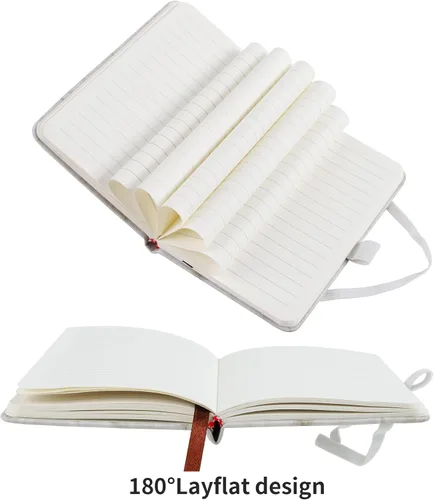 Miniatura 2 de 2Pack Cuaderno de Bolsillo Pequeño Cuaderno Diario 4 pulgadas x 5.7 pulgadas 200 Páginas Cubierta de Cuero Con Porta Lápiz Marcador de Páginas Negro