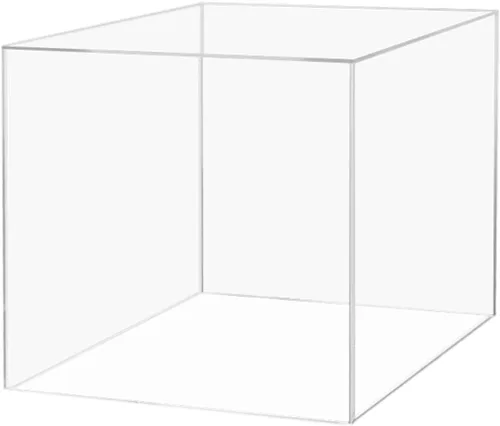 Miniatura 14 de Caja de exhibición de acrílico transparente de 8 x 8 x 12 pulgadas con un lado abierto, versátil contenedor de almacenamiento de productos Lucite