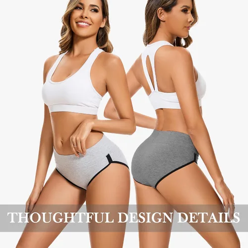 Miniatura 3 de CAILECOTTON Ropa interior de algodón para mujer, bragas de talla grande para mujer, paquete de 25