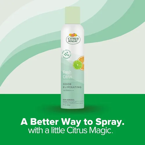 Miniatura 3 de Citrus Magic Ambientador Freshener Eliminador de Olores en Aerosol, 3 Onzas (Paquete de 3), Cítricos Frescos, 3