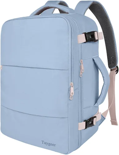 Miniatura 11 de Taygeer - Mochila de viaje para mujeres, mochila de cabina con puerto de carga USB y bolsa para zapatos, mochila TSA para laptop de 15.6 pulgadas