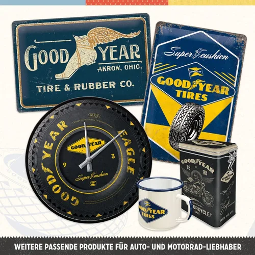 Miniatura 4 de Nostalgic-Art 51085 Goodyear - Reloj de pared (12.2 in)