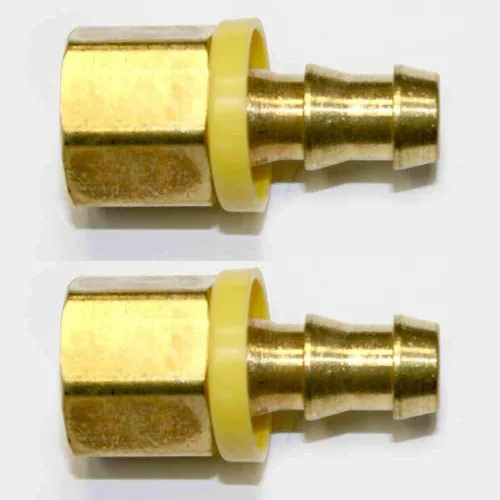 Paquete de 2 púas de bloqueo a presión de 3/8 pulgadas x 3/8 pulgadas hembra NPT extremo fácil bloqueo latón accesorios de manguera para neumática